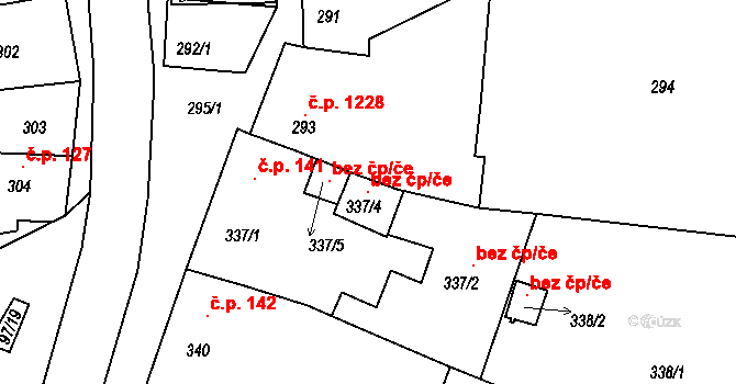 Velké Pavlovice 115342672 na parcele st. 337/4 v KÚ Velké Pavlovice, Katastrální mapa