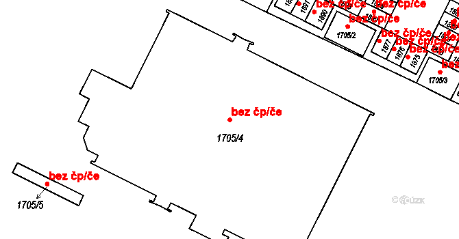 Ostrava 38213672 na parcele st. 1705/4 v KÚ Poruba-sever, Katastrální mapa