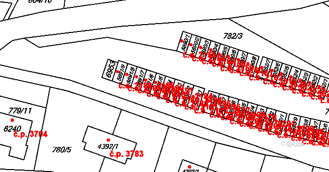 Zlín 2183,2194 na parcele st. 5691/4 v KÚ Zlín, Katastrální mapa