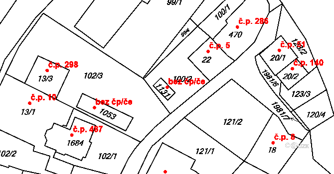 Vsetín 41675673 na parcele st. 1131 v KÚ Rokytnice u Vsetína, Katastrální mapa