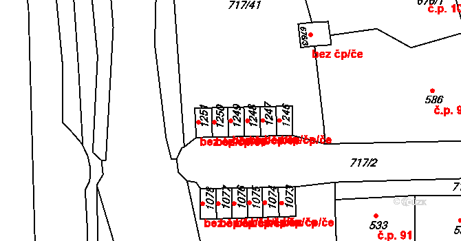 Broumov 46362673 na parcele st. 1249 v KÚ Broumov, Katastrální mapa