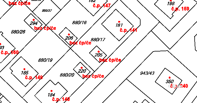 Nížkov 47276673 na parcele st. 205 v KÚ Nížkov, Katastrální mapa
