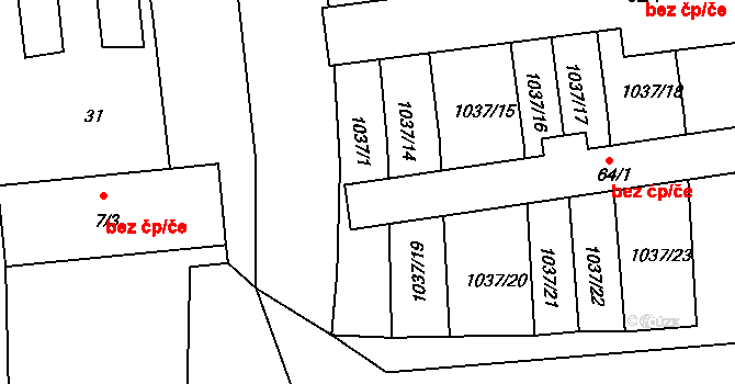 Sudoměřice u Bechyně 49510673 na parcele st. 64/1 v KÚ Bechyňská Smoleč, Katastrální mapa
