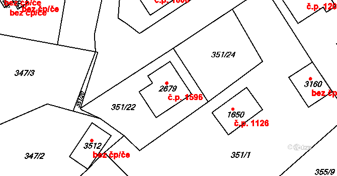 Čáslav-Nové Město 1596, Čáslav na parcele st. 2679 v KÚ Čáslav, Katastrální mapa