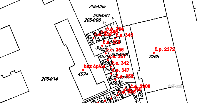 Hodonín 359 na parcele st. 8462 v KÚ Hodonín, Katastrální mapa