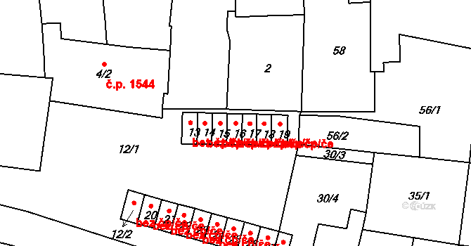Duchcov 39121674 na parcele st. 16 v KÚ Duchcov, Katastrální mapa