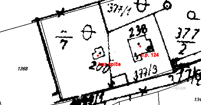 Zichovec 126 na parcele st. 200 v KÚ Zichovec, Katastrální mapa