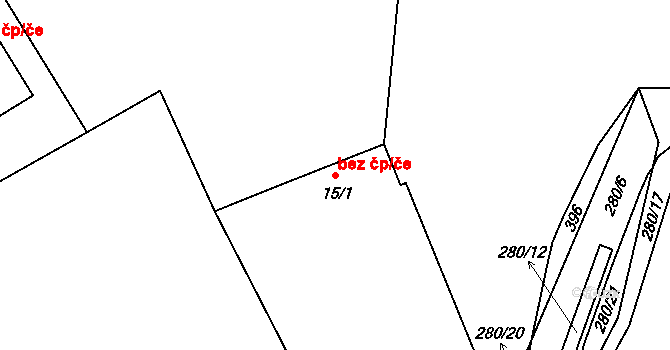 Lužec nad Vltavou 43373674 na parcele st. 15/1 v KÚ Chramostek, Katastrální mapa