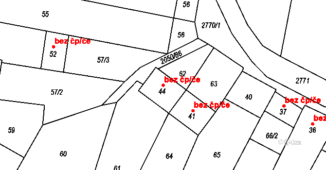 Blatnička 44791674 na parcele st. 44 v KÚ Blatnička, Katastrální mapa