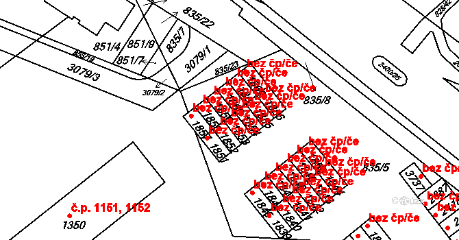 Ústí nad Orlicí 45520674 na parcele st. 1853 v KÚ Ústí nad Orlicí, Katastrální mapa