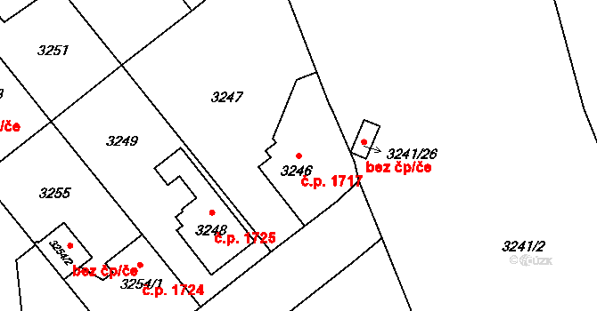 Zábřeh 1717 na parcele st. 3246 v KÚ Zábřeh na Moravě, Katastrální mapa