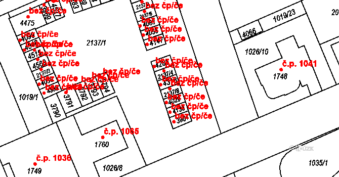 Hradec Králové 92419674 na parcele st. 2137/8 v KÚ Pražské Předměstí, Katastrální mapa