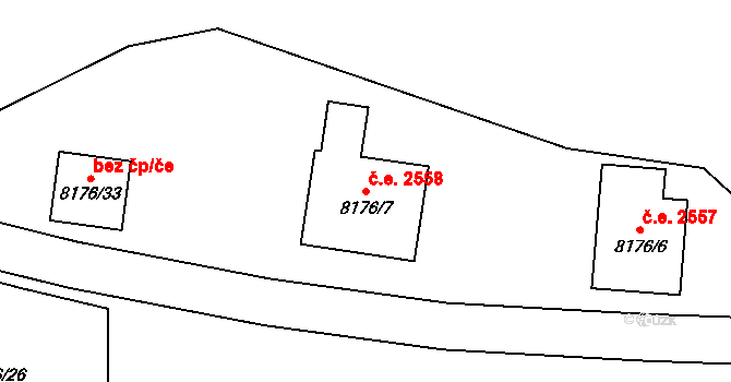 Plzeň 25272675 na parcele st. 8176/7 v KÚ Plzeň, Katastrální mapa