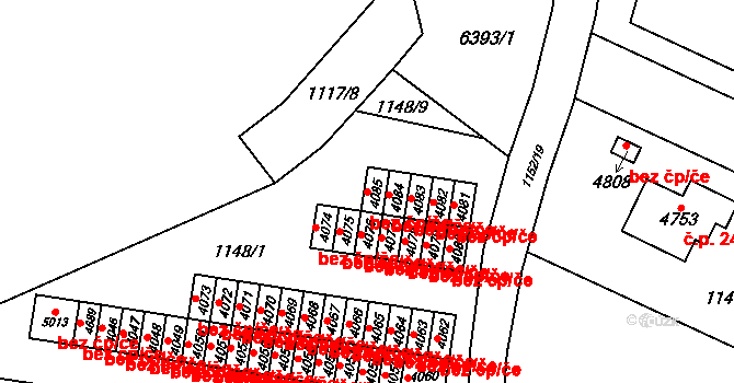 Rožnov pod Radhoštěm 41246675 na parcele st. 4085 v KÚ Rožnov pod Radhoštěm, Katastrální mapa