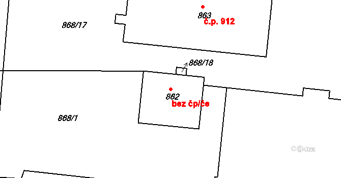 Železný Brod 42004675 na parcele st. 862 v KÚ Železný Brod, Katastrální mapa