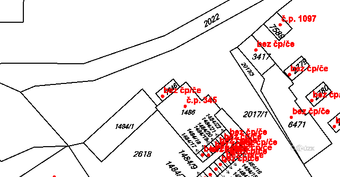 Třebíč 49816675 na parcele st. 7646 v KÚ Třebíč, Katastrální mapa