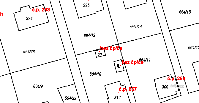 Bílý Kostel nad Nisou 97404675 na parcele st. 609 v KÚ Bílý Kostel nad Nisou, Katastrální mapa