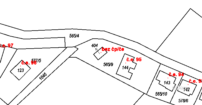 Předenice 115219676 na parcele st. 404 v KÚ Předenice, Katastrální mapa