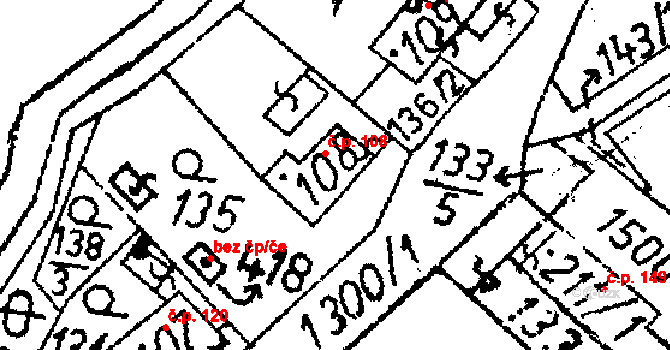Markvartice 108, Jablonné v Podještědí na parcele st. 108 v KÚ Markvartice v Podještědí, Katastrální mapa