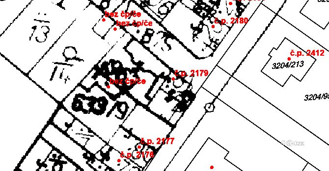 Podlusky 2179, Roudnice nad Labem na parcele st. 81/2 v KÚ Podlusky, Katastrální mapa