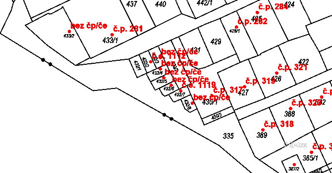 Brno 39323676 na parcele st. 432/6 v KÚ Lesná, Katastrální mapa