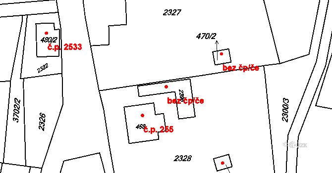 Rožnov pod Radhoštěm 39572676 na parcele st. 2396 v KÚ Rožnov pod Radhoštěm, Katastrální mapa