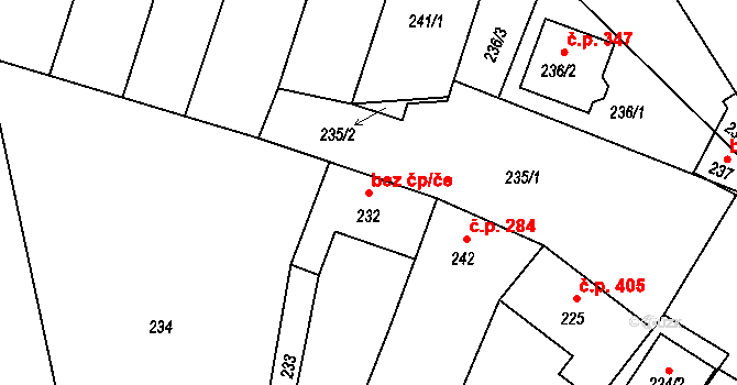 Opatovice 39844676 na parcele st. 232 v KÚ Opatovice u Rajhradu, Katastrální mapa