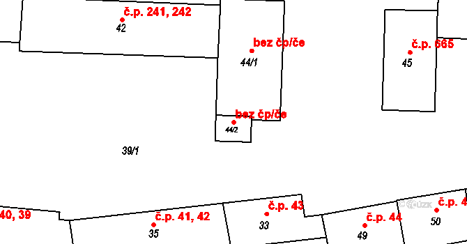 Fulnek 40699676 na parcele st. 44/2 v KÚ Fulnek, Katastrální mapa