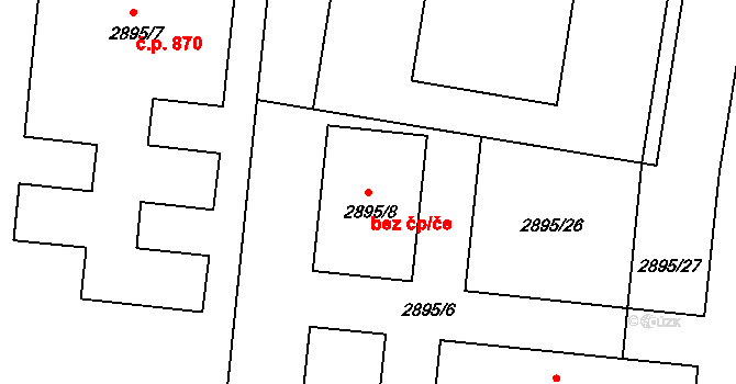 Lovosice 41712676 na parcele st. 2895/8 v KÚ Lovosice, Katastrální mapa