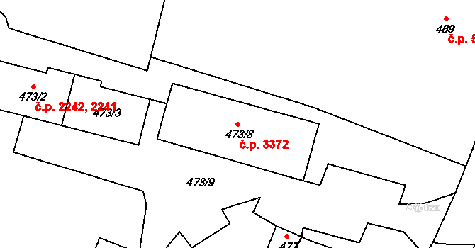 Česká Lípa 3372 na parcele st. 473/8 v KÚ Česká Lípa, Katastrální mapa