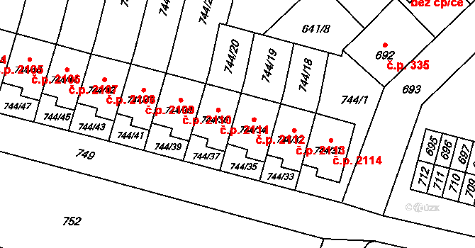 Objekt 43928676, Katastrální mapa