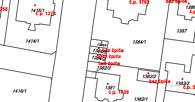 Teplice 45114676 na parcele st. 1384/3 v KÚ Teplice, Katastrální mapa