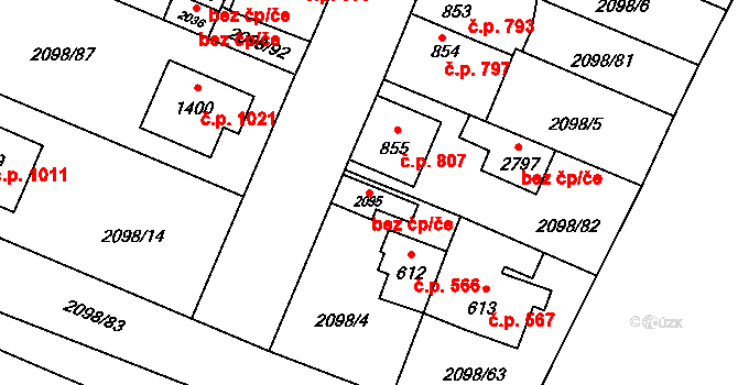 Opava 45519676 na parcele st. 2095 v KÚ Kateřinky u Opavy, Katastrální mapa