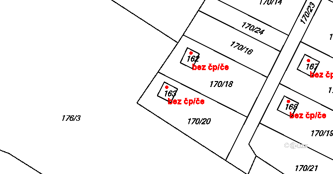 Řepice 47180676 na parcele st. 163 v KÚ Řepice, Katastrální mapa