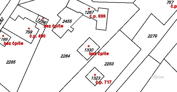 Mirošov 81327676 na parcele st. 1330 v KÚ Mirošov, Katastrální mapa