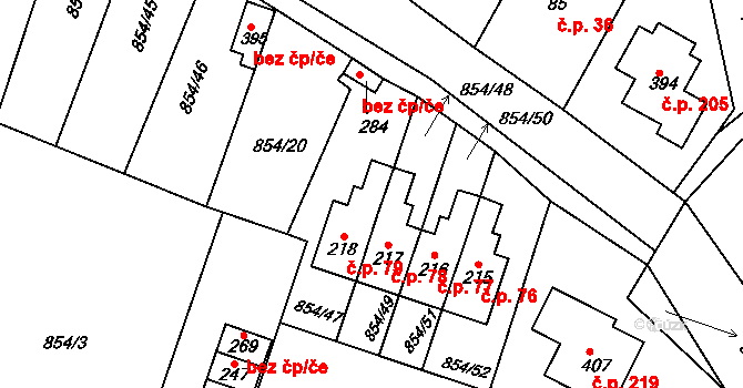 Šmolovy 79, Havlíčkův Brod na parcele st. 218 v KÚ Šmolovy u Havlíčkova Brodu, Katastrální mapa