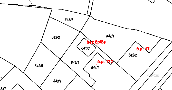 Jasenná 106480677 na parcele st. 841/3 v KÚ Jasenná, Katastrální mapa