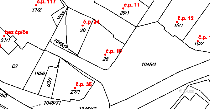 Staňkov II 10, Staňkov na parcele st. 28 v KÚ Staňkov-ves, Katastrální mapa