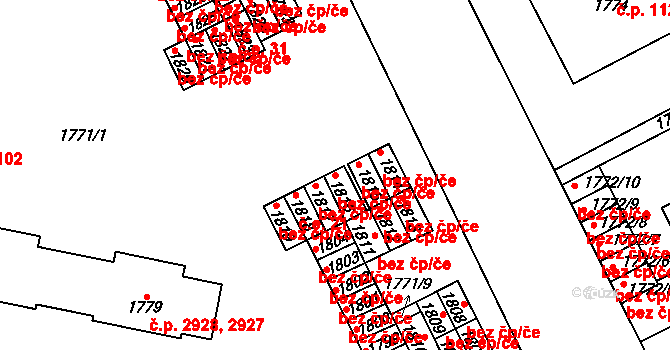 Kladno 49370677 na parcele st. 1816 v KÚ Kladno, Katastrální mapa