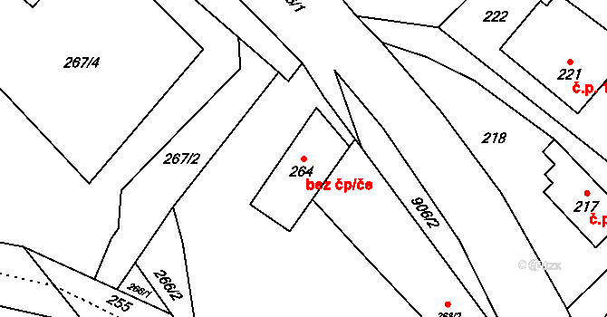 Rýmařov 41804678 na parcele st. 264 v KÚ Janušov, Katastrální mapa