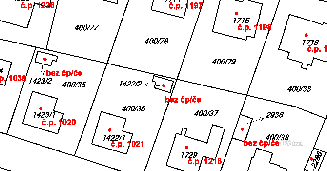 Milevsko 43181678 na parcele st. 1422/2 v KÚ Milevsko, Katastrální mapa