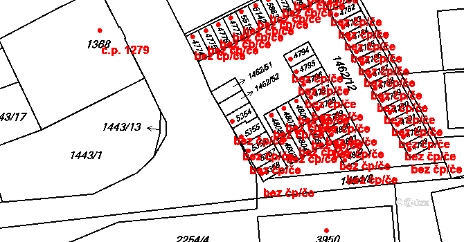 Šumperk 44969678 na parcele st. 5354 v KÚ Šumperk, Katastrální mapa