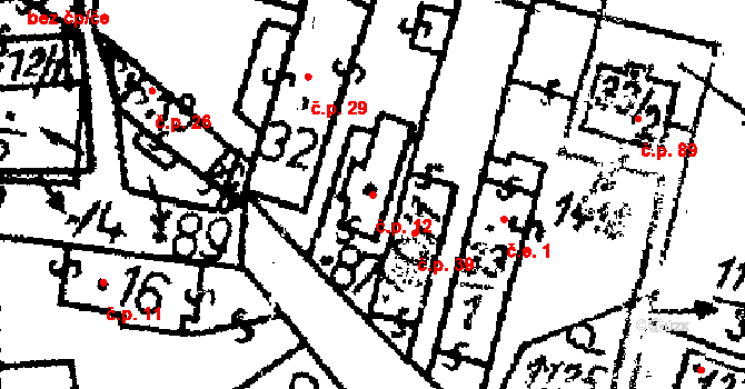 Kokořov 12, Žinkovy na parcele st. 87 v KÚ Kokořov, Katastrální mapa