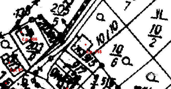 Jakubov 115, Vojkovice na parcele st. 143 v KÚ Jakubov, Katastrální mapa