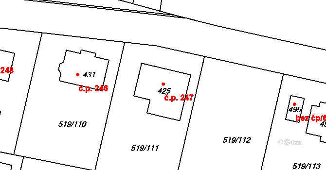 Horoušánky 247, Horoušany, Katastrální mapa