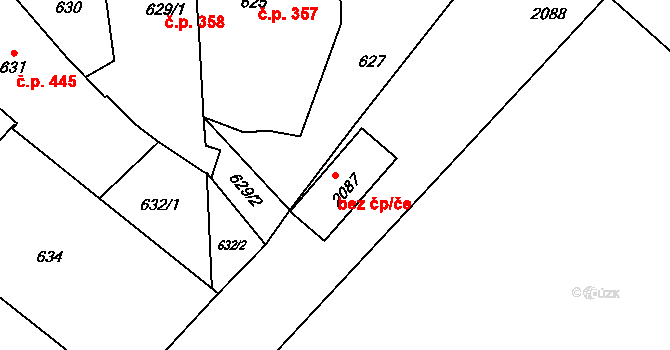 Horní Benešov 41251679 na parcele st. 2087 v KÚ Horní Benešov, Katastrální mapa