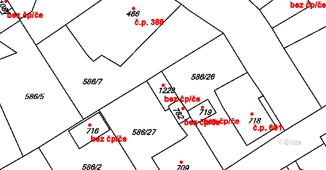 Osek 45116679 na parcele st. 1228 v KÚ Osek u Duchcova, Katastrální mapa