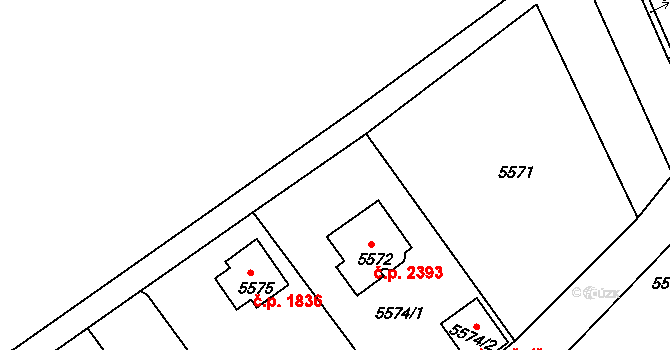 Krnov 45608679 na parcele st. 5573 v KÚ Krnov-Horní Předměstí, Katastrální mapa