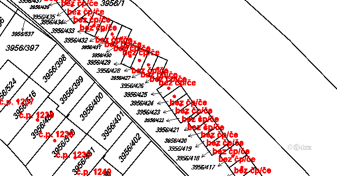 Jindřichův Hradec 47529679 na parcele st. 3956/425 v KÚ Jindřichův Hradec, Katastrální mapa