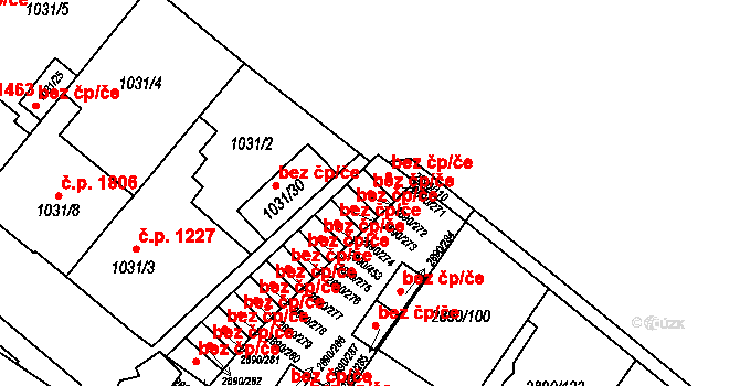 Opava 43805680 na parcele st. 2890/272 v KÚ Opava-Předměstí, Katastrální mapa